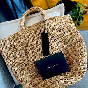 Brand new woven raffia tote natural